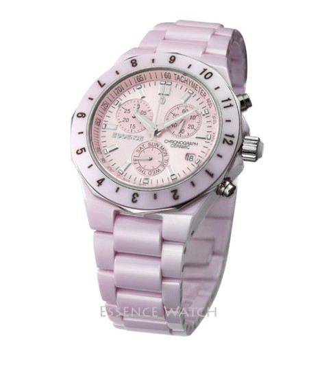 Pink ceramic online watch